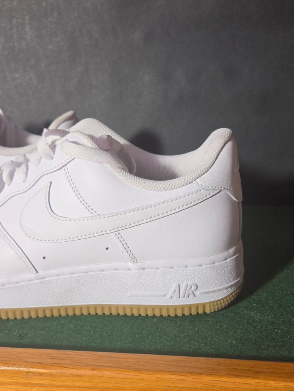 Nike Air Force 1 Low White Gum Sole Sneakers - Picture 2 of 5